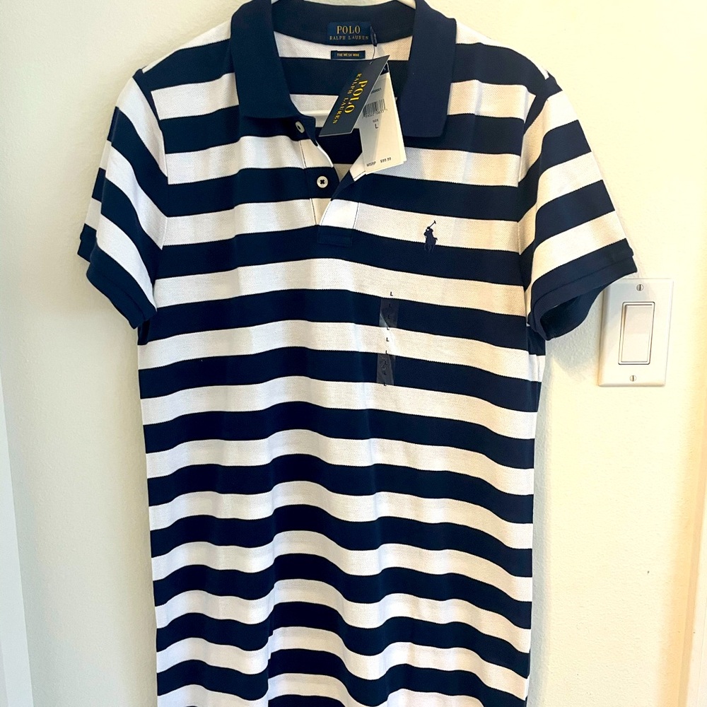 Adorable Ralph Lauren Polo dress. Navy and white